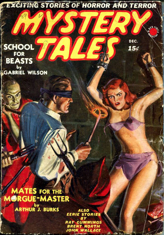 Portada Mystery Tales. Relato original: Carnada para sirenas hambrientas. By John Wallace (1939)